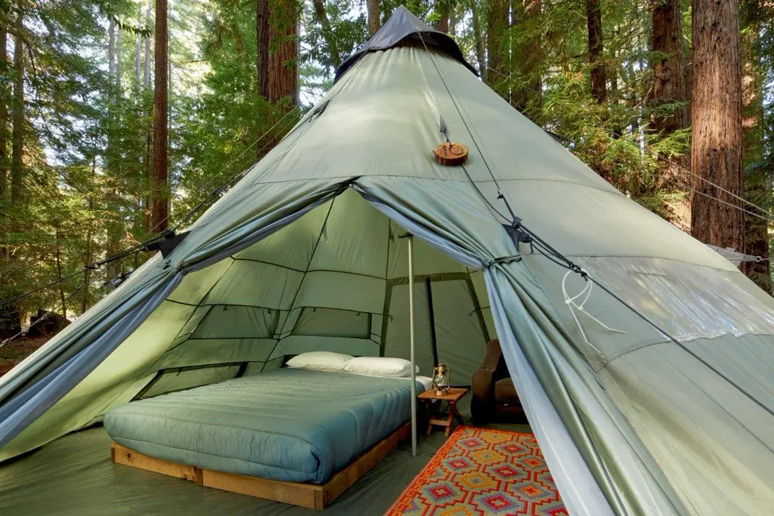 Glamping teepee
